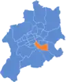 Historischer Stadtteil Leszczyny (orange)