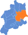 Historische Stadtteil Lipnik (orange)