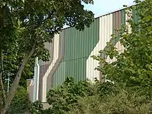 Bienwaldhalle mit Wandbild von Wolfgang Trust