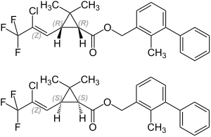 Strukturformel von Bifenthrin