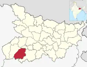 Positionskarte des Distrikts Aurangabad