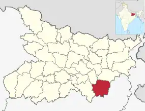 Positionskarte des Distrikts Banka