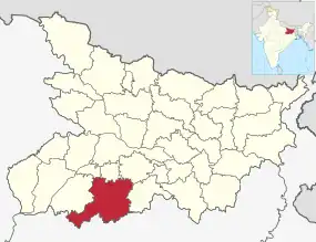Positionskarte des Distrikts Gaya