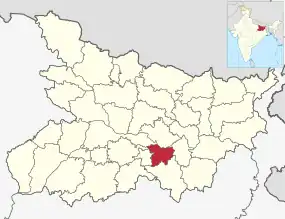 Positionskarte des Distrikts Lakhisarai