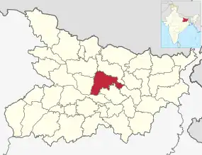 Positionskarte des Distrikts Samastipur