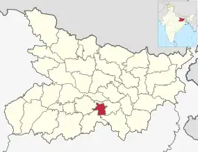 Positionskarte des Distrikts Sheikhpura