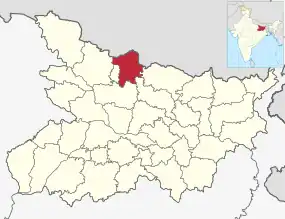 Positionskarte des Distrikts Sitamarhi