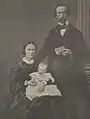 Doris Groth mit Ehemann und Sohn Detmar (um 1861)