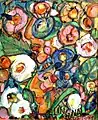Bild 10: Die Wesenhaften, 1991, Acryl auf Pressholz, 60 × 50