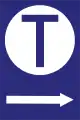 Wegweiser zur Autobahn­tankstelle