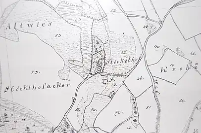 Uraufnahmeblatt Stöcklhof (1836)