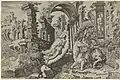 Bileam und der Engel, Dirck Volkertsz. Coornhert nach Maarten van Heemskerck, 1554, Radierung, 276 × 420 mm, Rijksprentenkabinet Amsterdam