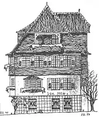Entwurfszeichnung für das Haus Birkendörfle 12, um 1907.