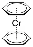 Struktur des Bis(benzol)chrom