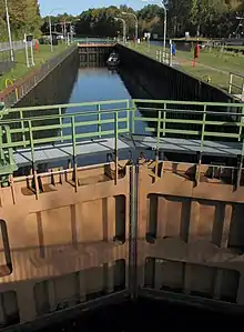 Schleuse Bischofs-werder im Oktober 2009