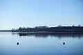 Badeinsel an der Badestelle in Ahlefeld-Bistensee