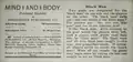 Englischsprachige Spielbeschreibung aus der Zeitschrift Mind and Body von 1895.
