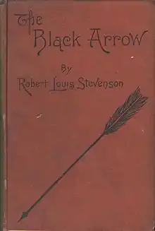 Einband der Erstausgabe von The Black Arrow bei Cassell, London 1888
