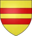 d’or à deux fasces de gueules