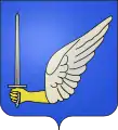 Geflügelter schwerthaltender Arm