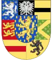 Der saarwerdische Doppeladler im Wappen der Fürsten von Nassau-Usingen-Saarbrücken 1728–1793/1801