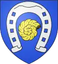 Ammonit im Wappen der Gemeinde Fessenheim, Elsass