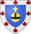 französischer Schild mit Muscheln belegtem Bord (Achain)