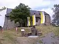 Wallfahrtskirche Bleidenberg mit Pilgerstein