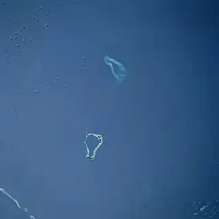 Speakers Bank im oberen linken Teil, nur schwach zu erkennen – östlich und südöstlich liegen Blenheim Reef und Salomon Islands