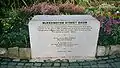 Schrifttafel vor dem Blessington Street Basin