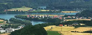 Blick von der Dambergwarte auf Haidershofen