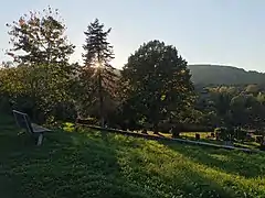 Blick auf den Friedhof