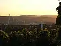 Sicht nach Stuttgart, über Luginsland hinweg