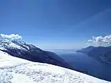 Blick auf den Gardasee im Frühling