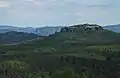 Blick vom Pfaffenstein zum Papststein