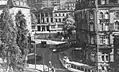 Blick von der Alten Freiheit zum Elberfelder Bahnhof von 1935, wie er sich dem Betrachter bis 1943 bot. Auf der rechten Seite das Hotel Europäischer Hof