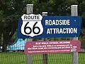 Hinweisschild an der Route 66