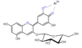 Blauer Delphinidin-Aluminium-Komplex