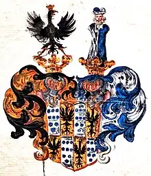 Freiherrenwappen des Heinrich Julius von Blum (1624–1699)