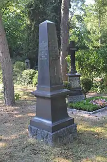 Grabstele Ehepaar H. + E. Bückling, Neuer Friedhof Bockenheim (2015)