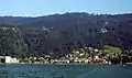Pfänder mit Bregenz vom östlichen Bodensee aus