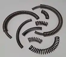 Bogenfedern und Bogenfedersysteme (Set aus ineinander steckbaren Federn)