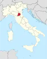 Lage innerhalb Italiens