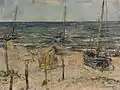 Boote am Strand bei Carlshagen (1928)