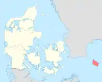 Lage von Bornholms Regionskommune in Dänemark
