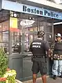 Kiosk des Boston Police Department in Downtown Crossing