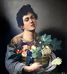 Caravaggio:Knabe mit Früchtekorb, 1593/1594