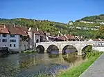 Doubsbrücke und Porte Saint-Jean