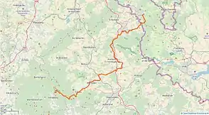 Bilddatei, aus der der Verlauf der Route hervorgeht