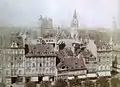Aufnahme von um 1900: Westseite des Bohlwegs vom Braunschweiger Schloss aus gesehen. Im Hintergrund die Türme von (v. l. n. r.): Braunschweiger Dom, Braunschweiger Rathaus und Andreaskirche.